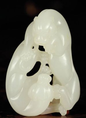 兄弟 白玉挂件