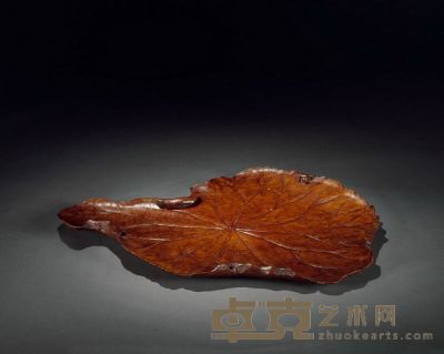 清·癭木荷塘清趣茶盤 高3.4cm 通徑：47.2cm