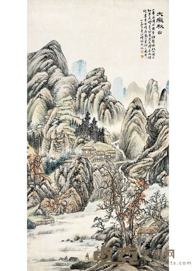 大痴秋山图 142×75.5cm