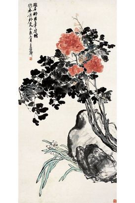 水仙牡丹图