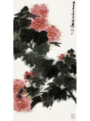 落墨芙蓉圖