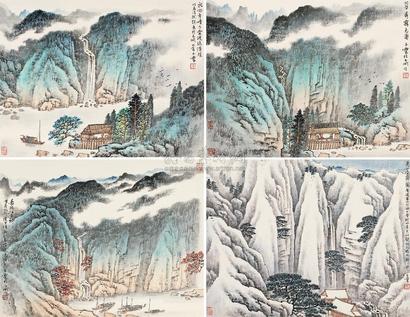 宋玉麟 春夏秋冬 镜心