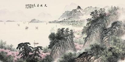 卢星堂 太湖春色 镜心