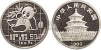 1989年熊猫1盎司钯币1枚