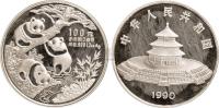 1990年熊猫12盎司银币1枚