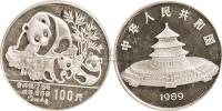 1989年熊猫12盎司银币1枚