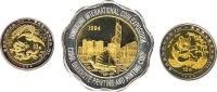 1994年香港国际银币展销会金章、龙凤呈祥1/10盎司