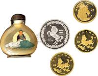 1996年麒麟金币1/20盎司、1/10盎司、1/4盎司各1枚，1盎司银币1枚