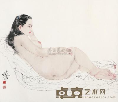 何家英 1995年作 裸女 镜心 68.5×78cm