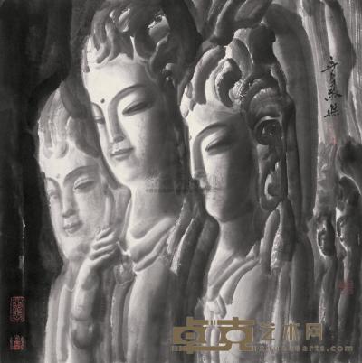 王玉良 2008年作 佛龛 镜框 69×68cm