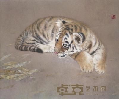 刘新华 2010年作 幼虎 镜框 38×45cm