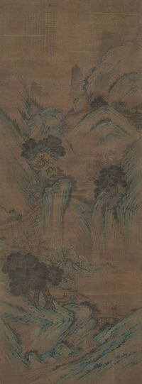 文徵明 1549年作 策杖寻幽 立轴