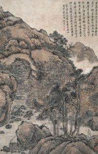 沈周 （款） 1501年作 山水 立轴