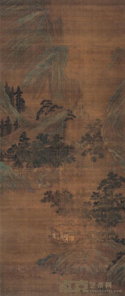 赵伯驹 （传） 山亭弈棋图 立轴 129.5×55cm