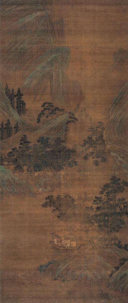 赵伯驹 （传） 山亭弈棋图 立轴