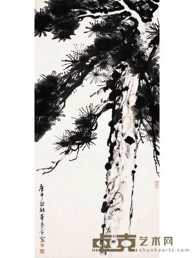 苍松图 135.5×67.5cm