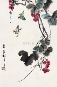王雪涛 辛酉（1981年）作 花鸟 立轴