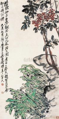 吴昌硕 己未（1919年）作 凌波仙子 立轴