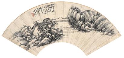 刘照 戊午（1798年）作 山水 扇面