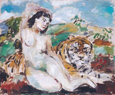沙耆 裸女与老虎