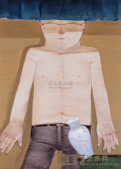 向庆华 2006年 蓝瓷瓶 180×130cm