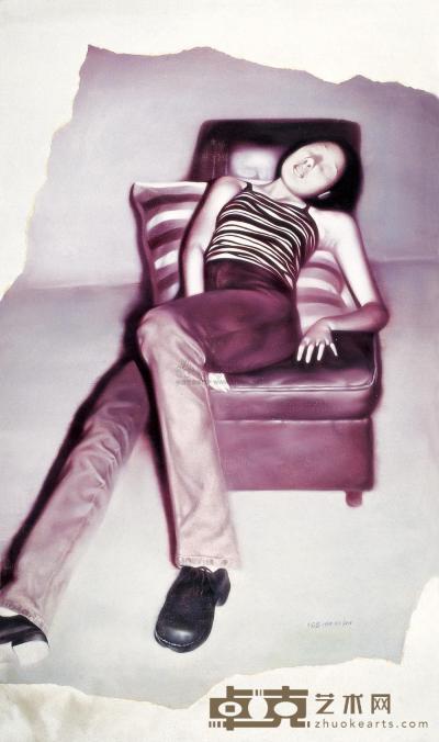 何森 1999年 躺在沙发上的女人 188×109cm