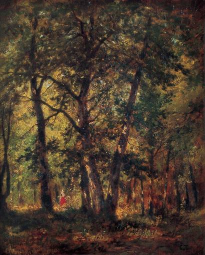 康斯坦·特罗雍 约1860年 林间漫步