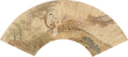 顾洛 戊戌（1838） 黛玉葬花 扇片