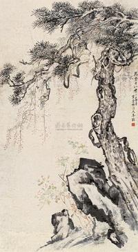 李鱓 乾隆十八年（1754） 松石长春 立轴