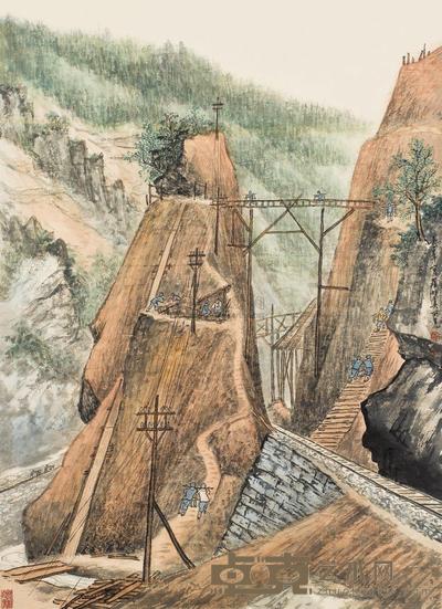 吴一峯 罗妙真工地 镜片 69×49cm