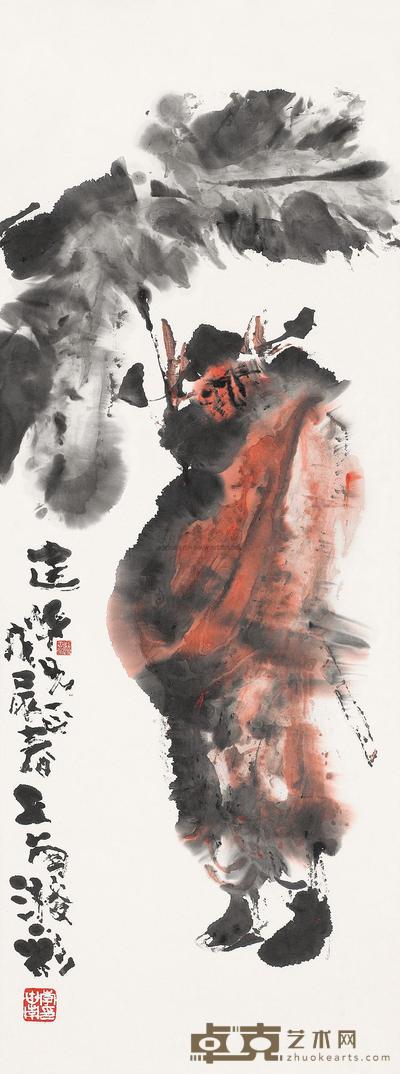 李世南 钟馗 立轴 76×28cm