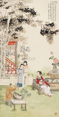 陈小翠 丁亥（1947） 进香图 镜片