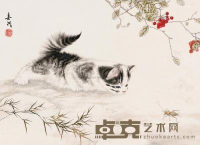 米春茂 猫趣 镜片 31×42cm