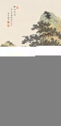 秦淦 辛巳（1941）年作 松溪渔隐 镜片