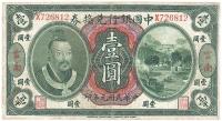 民国元年（1912年）中国银行兑换券黄帝像壹圆