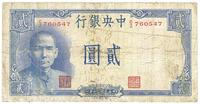 民国三十年（1941年）中央银行岳阳楼贰圆