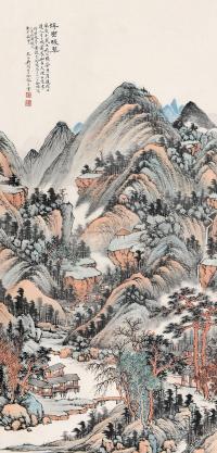 吴琴木 庚午（1930）年作 浮峦暖翠 立轴