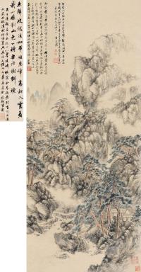 胡九思 甲子（1804）年作 松壑幽居 立轴