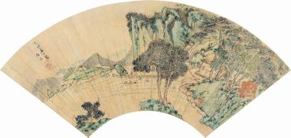 居节 己卯（1579）年作 临水幽居 扇片