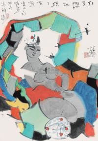 张桂铭 戊辰（1988）年作 画古人句 立轴
