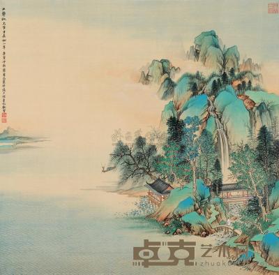 陈无忌 庚寅（2010）年作 溪山亭台 镜片 56.5×57cm