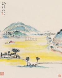 钱瘦铁 1964年作 江南山色 立轴