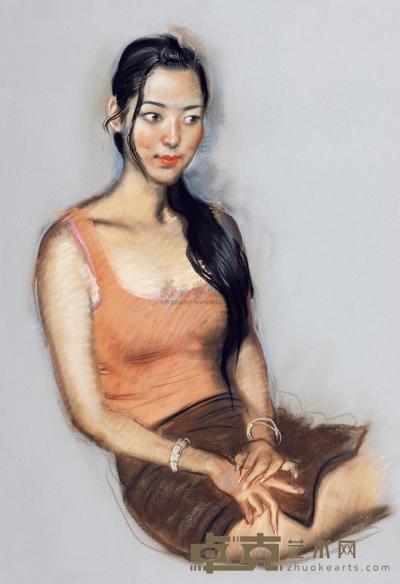 陈丹青 2007年作 上海姑娘 54×79cm