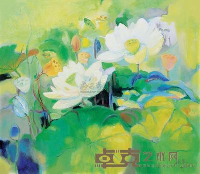 张伟康 2008年作 莲 70×80cm