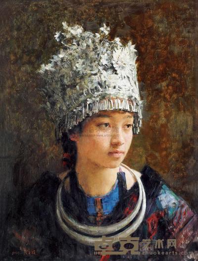 张义波 2006年作 苗族姑娘 73×56cm