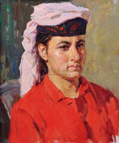 白仁海 2006年作 塔吉克族女青年哈丽恰姆