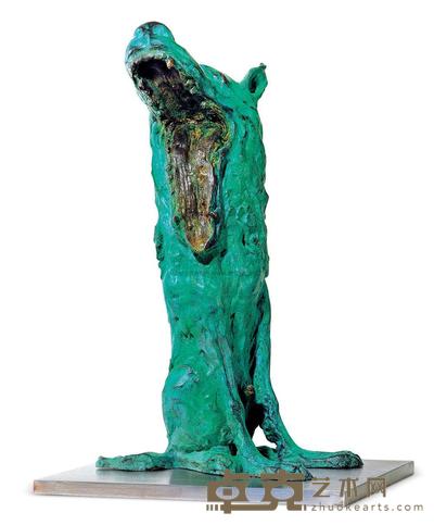 周春芽 2006年作 呐喊的黑根 45×25×16cm