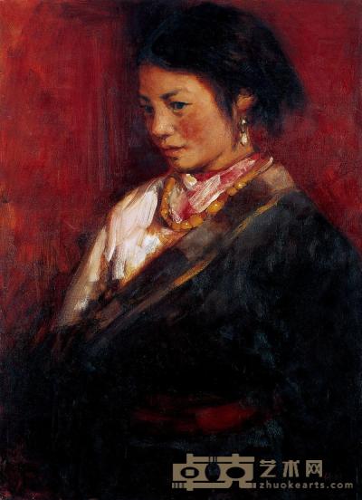 张利（写实画派）  2007年 藏族少女 70×50cm