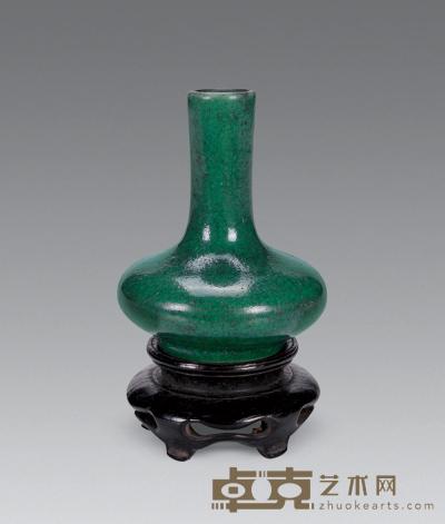 清 绿釉小瓶 高6.8cm