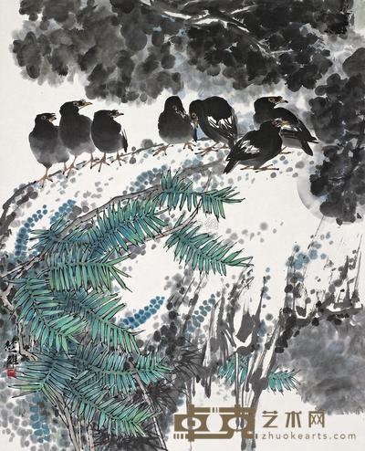 方楚雄 花鸟 镜片 79×64cm